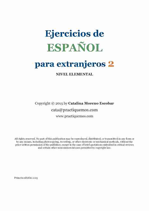 ESPAÑOL PRACTIQUEMOS PDF Ejercicios de Español para