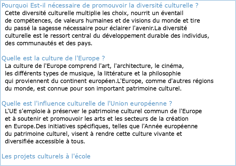 Promouvoir la culture européenne