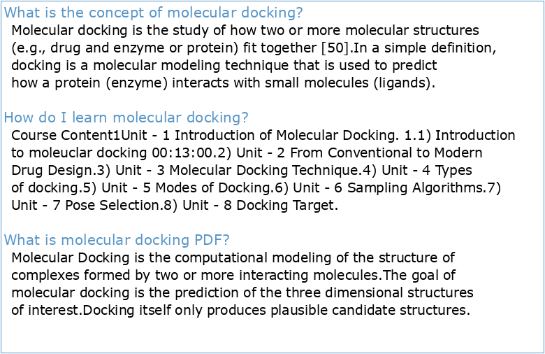 Chapter 19 Molecular Docking