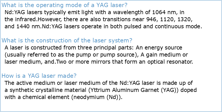 design and construction of a cw mode nd:yag laser prototype