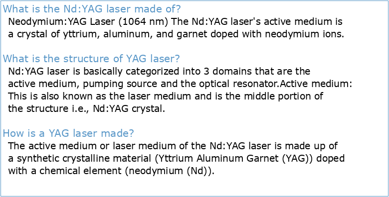 The construction of a Nd:YAG laser