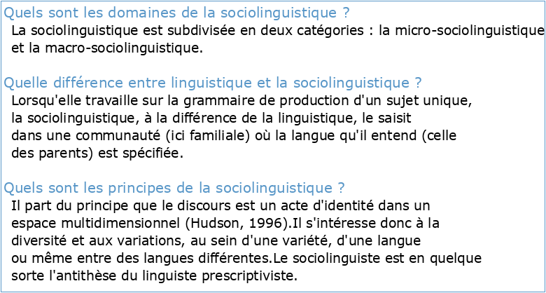 Module de sociolinguistique (L2 Linguistique)