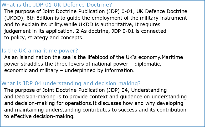 JDP 0-10 UK Maritime Power