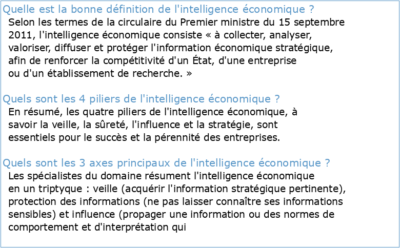 intelligence économique