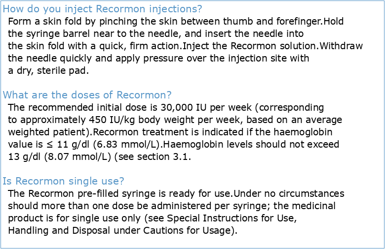 Recormon® pre-filled syringes