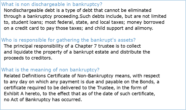 Bankruptcy Basics for the Non-Bankruptcy Practitioner