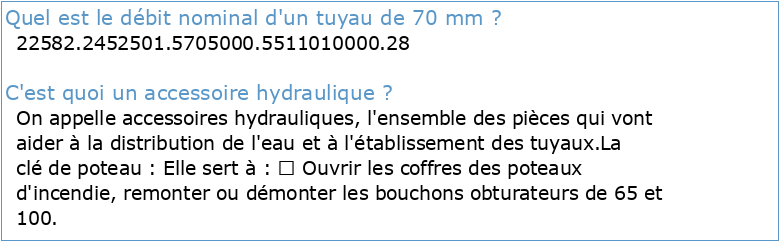 Notions élémentaires d'hydraulique  JSP Lyon Rochat