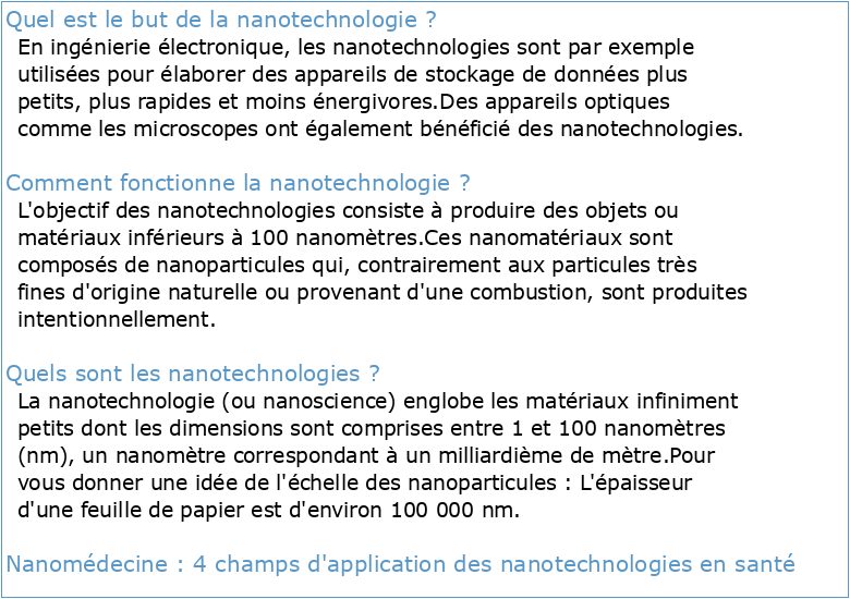 Nanotechnologie : mise en balance des avantages et des