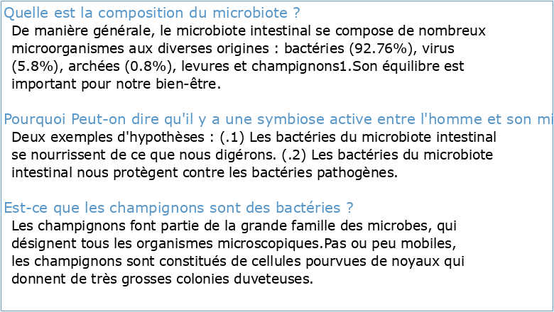 Caractérisation du microbiome (bactéries et champignons) associé