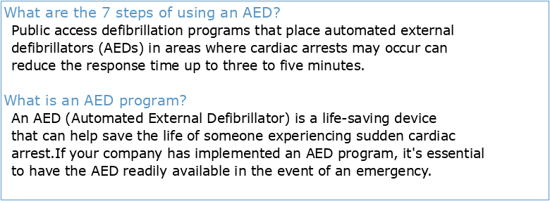 AED Program How to implement an A-E-D program