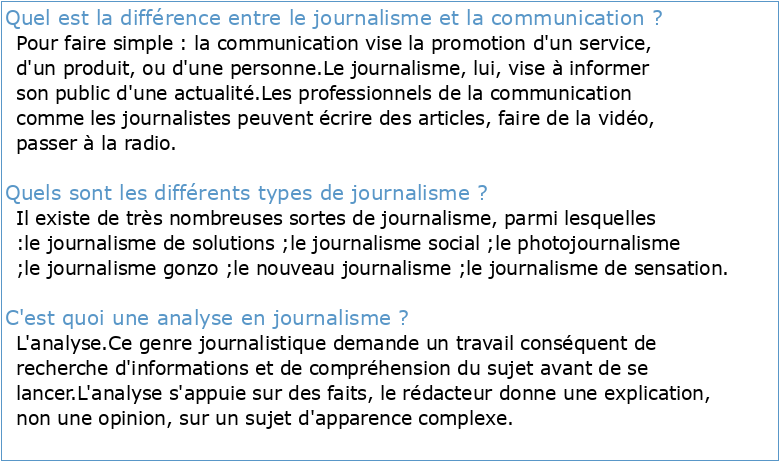 Analyse Comparative entre le Journalisme Traditionnel et le