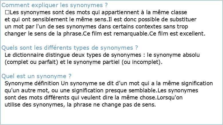 Les synonymes (CE2)