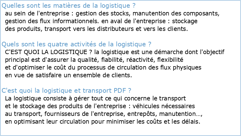 Module logistique ofppt pdf