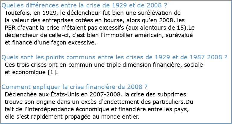 Les crises financières 1929-2008