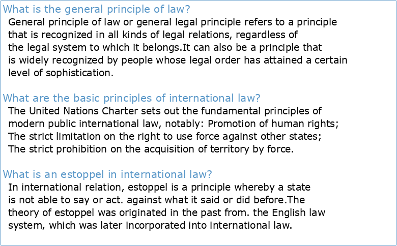 Chapter IX General principles of law