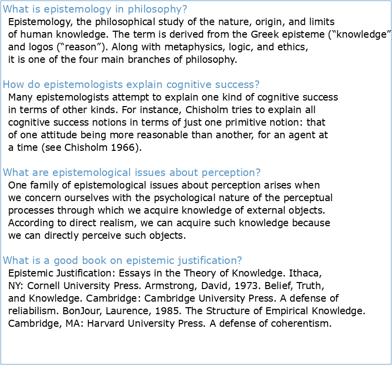 Unit 1 Definition and Nature of Epistemology