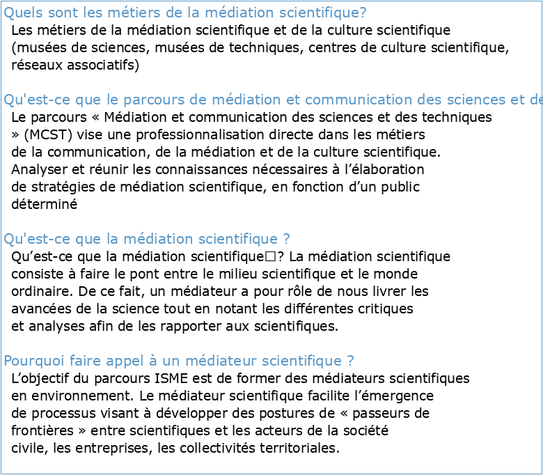 Technicien(e) en médiation scientifique culture et communication