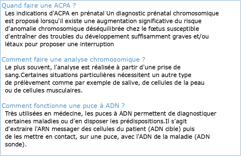 Analyse Chromosomique sur puce à ADN (ACPA):