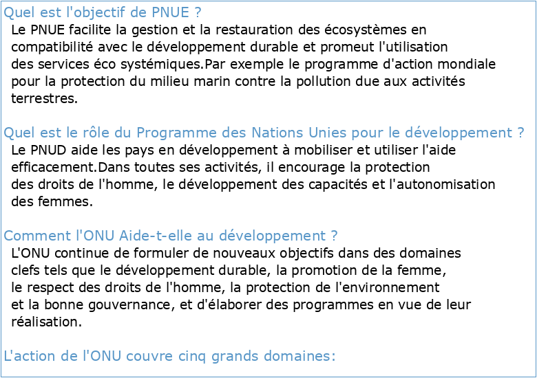 plan cadre des nations unies pour l'aide au developpement (pnuad