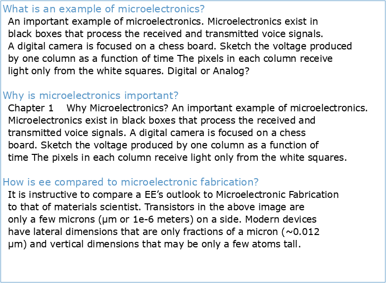 Lecture 1 Introduction to Microelectronic Technologies