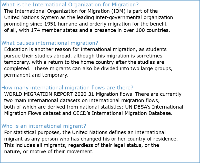 Migrations internationales: