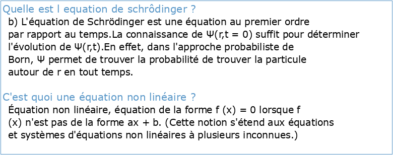 Équation de Schrödinger non-linéaire