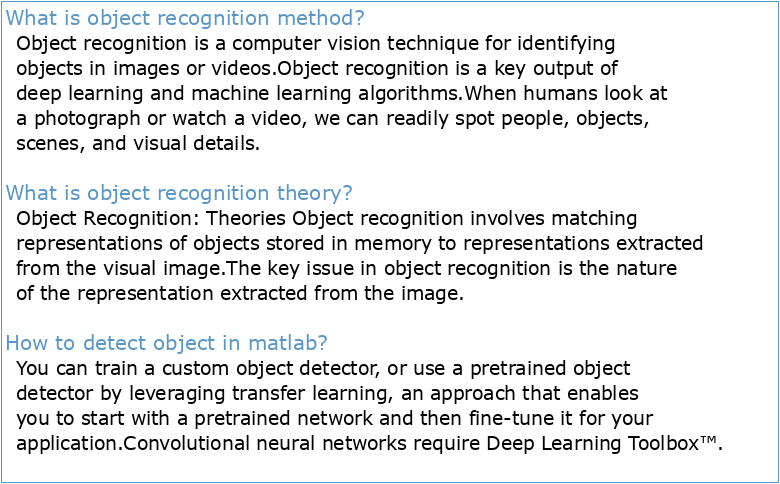 Lecture 19 Object recognition