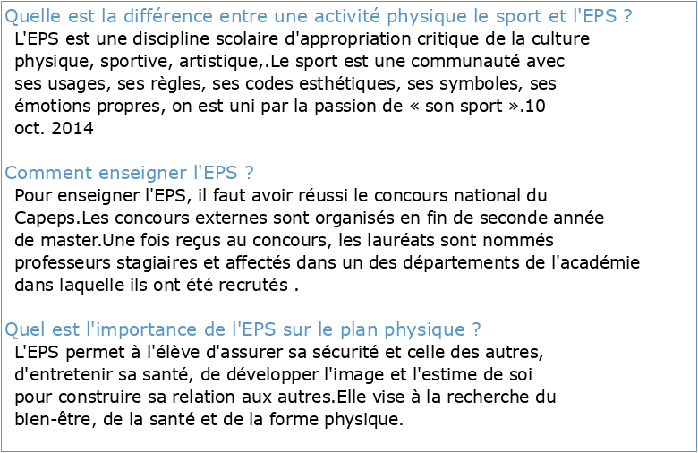 Enseigner L Eps Et Intervenir En Activita C Physi (PDF)