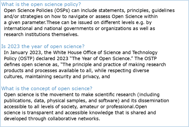 Open Science Policy of Bern University of Applied Sciences