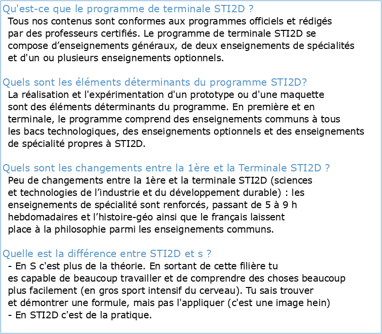 Terminale STI2D 1 SAES Guillaume Chapitre 7 : Intégration