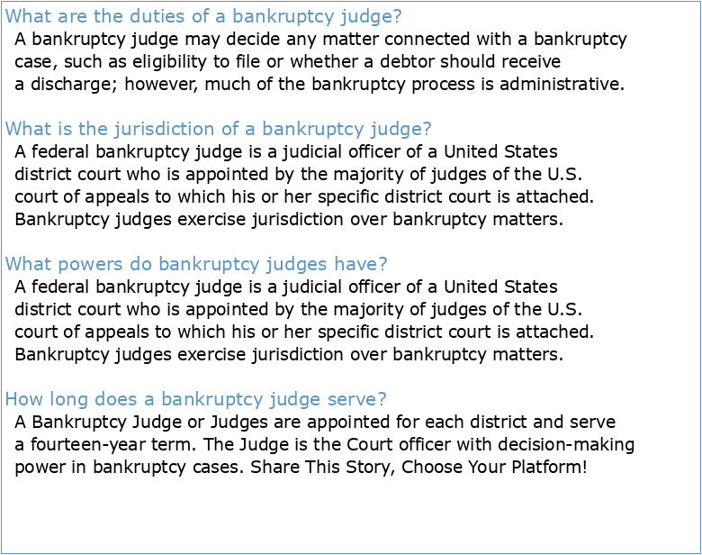 United States Bankruptcy Judge