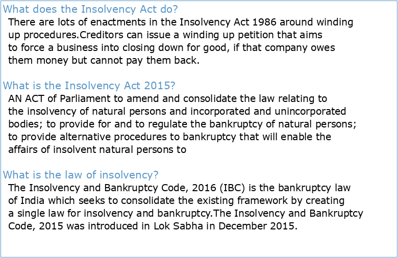 Insolvency Act 2014