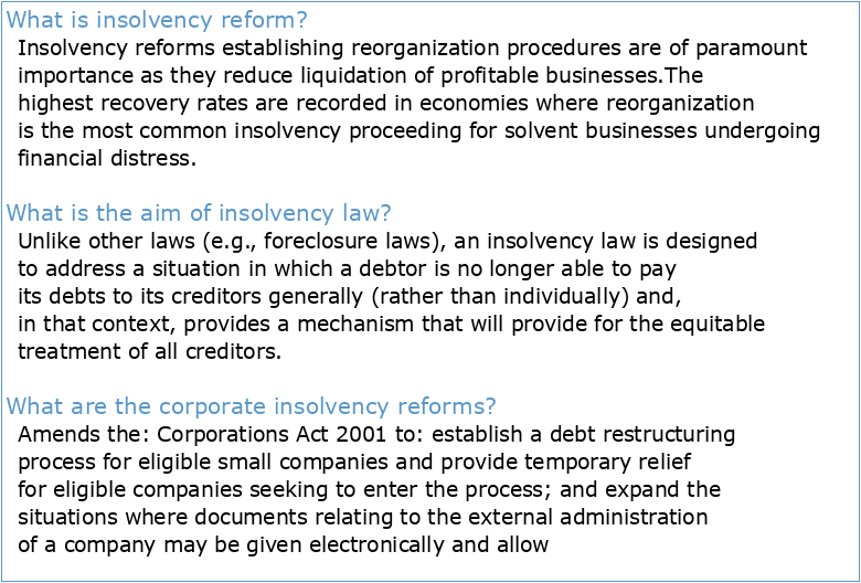 Insolvency Law Reform Bill 2014