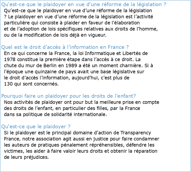 Plaidoyer pour le droit d'accès à l'information  Transparency Maroc