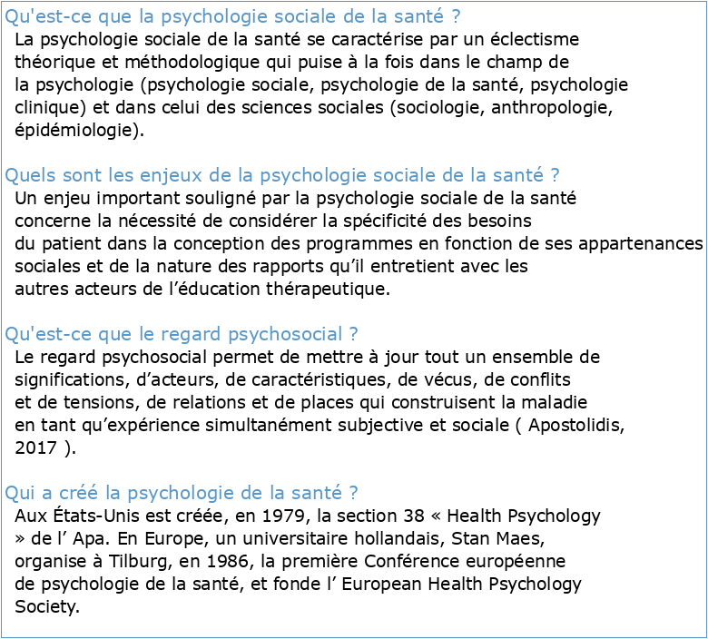 La psychologie sociale au service de la santé publique et de