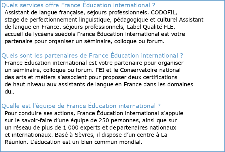 Accueil  France Education international