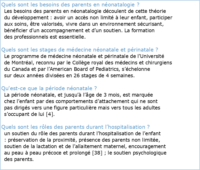 Université de Montréal Parents ressources en néonatologie