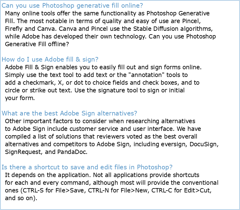 Adobe Photoshop Alternative Fill Edit Sign Save
