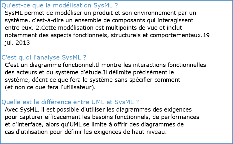 MODELISATION SYSML