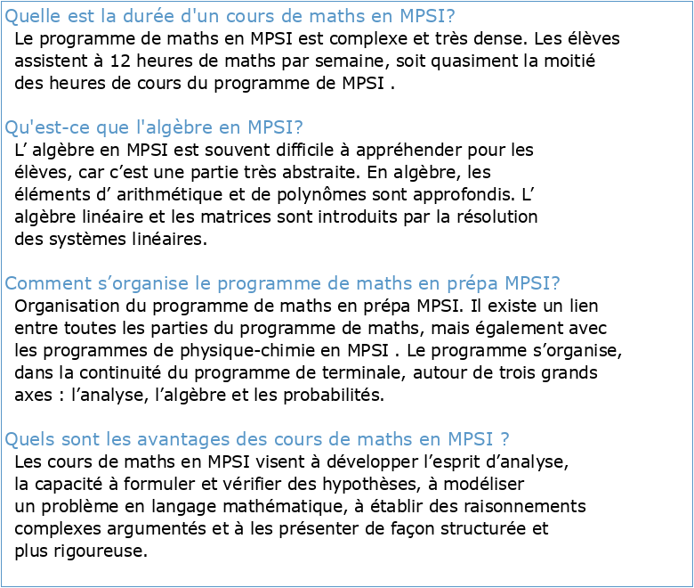 Cours de mathématiques Partie III – Algèbre MPSI 4