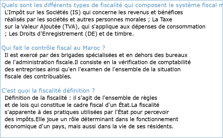 Système Fiscal Marocain Résumépdf