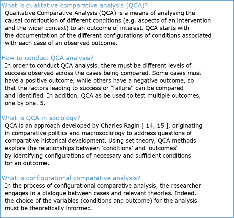 L'analyse qualitative comparative (QCA)