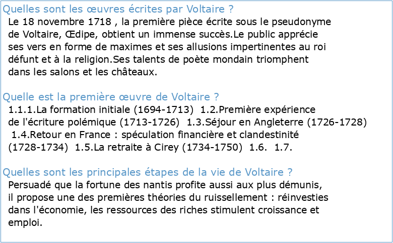 Extrait Voltaire : Oeuvres complètes