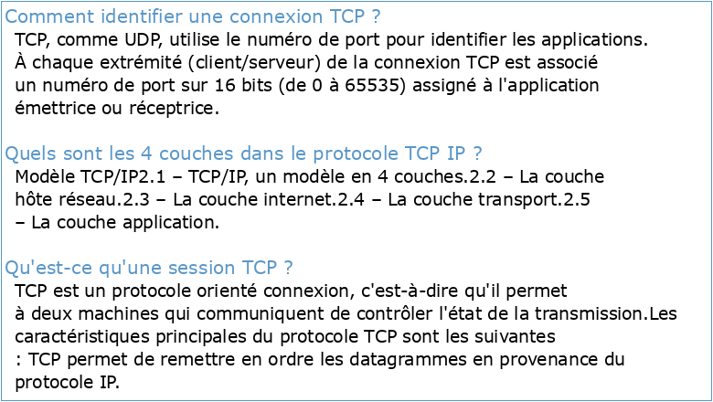 Identification des trames TCP