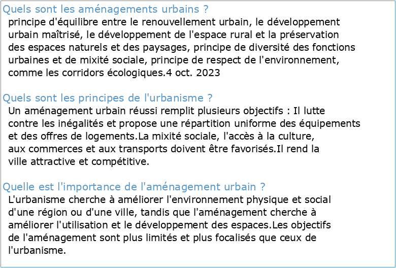 De la ville à son aménagement : les fondamentaux de l'urbanisme
