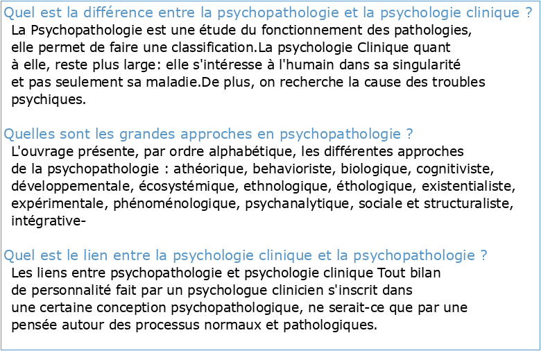 22 grandes notions de psychologie clinique et de psychopathologie