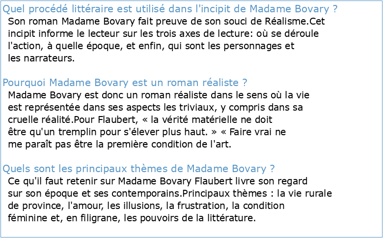 La comparaison littéraire des romans Madame Bovary et Anna