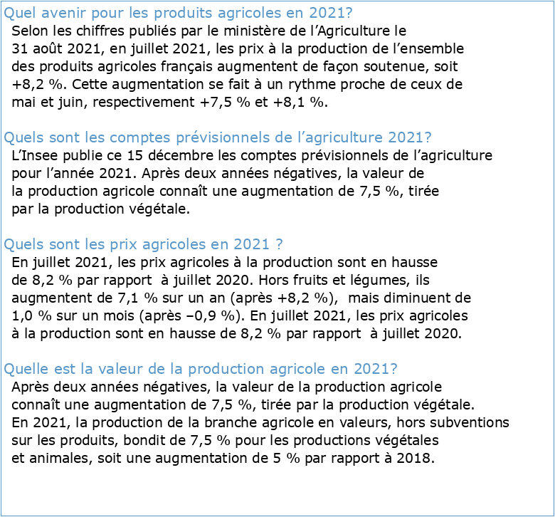 ECONOMIE AGRICOLE N°2110— Juillet 2021