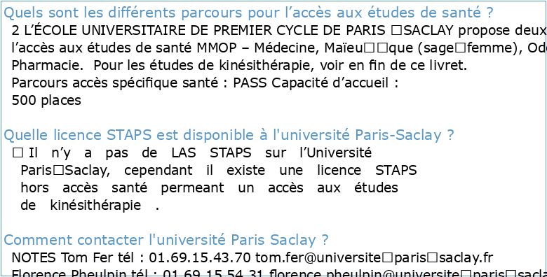 livret pass faculte de sante -‐ universite de paris