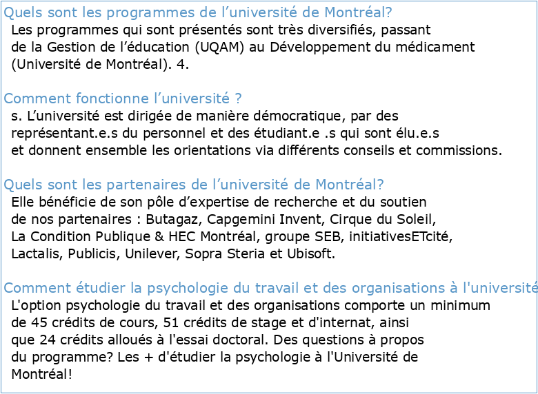 Université de Montréal Étude de l'organisation fonctionnelle du